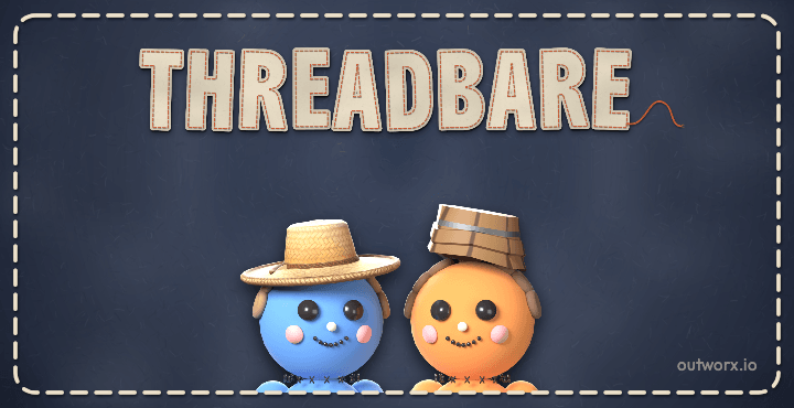 Threadbare splash card